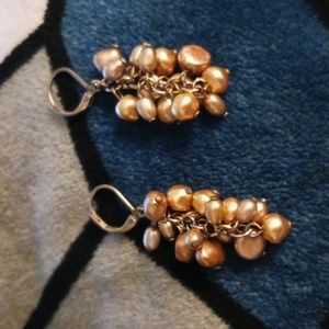 Vintage Champagne Pearl earrings